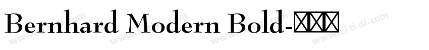 Bernhard Modern Bold字体转换